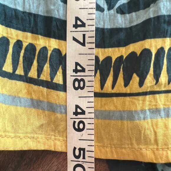 Figuerao & Flower Womens Long Sleeve Floral Button-Up Midi Dress Green/Yellow Si - Picture 9 of 11